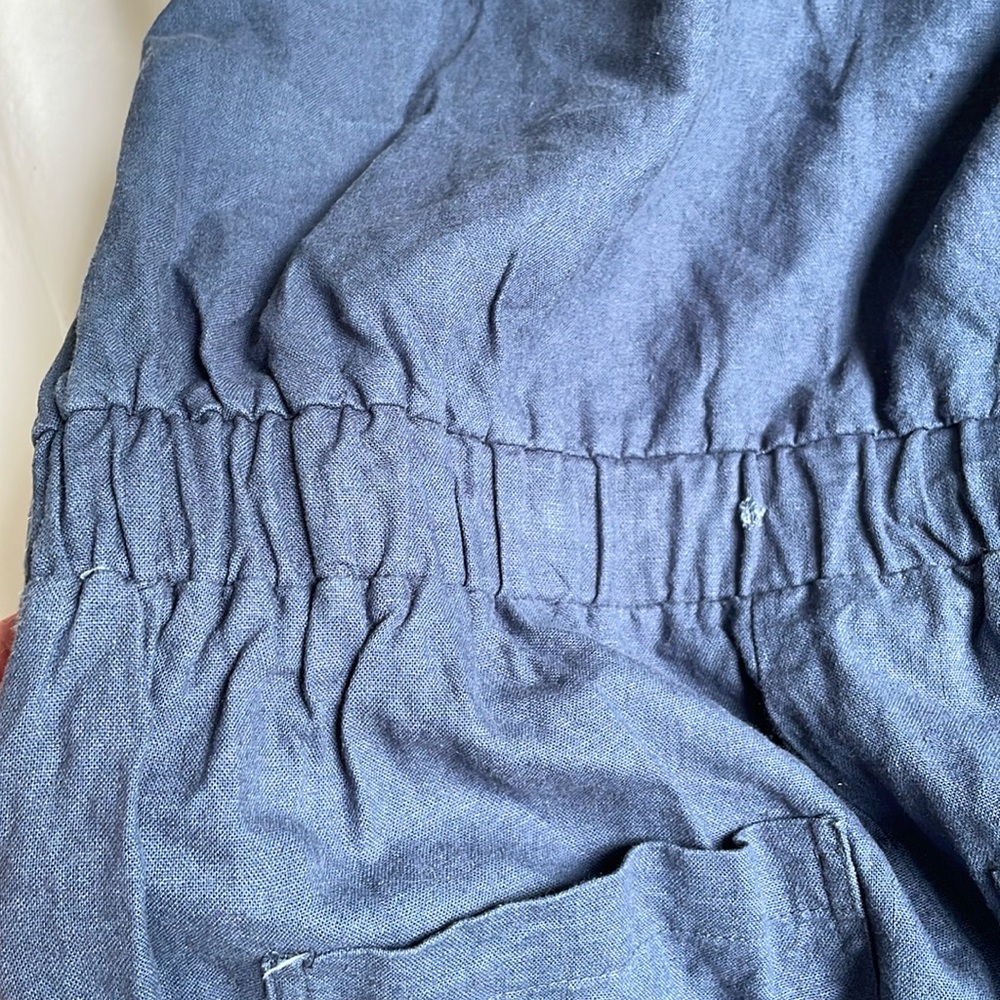 Blue Button-Up Romper - Picture 5 of 6